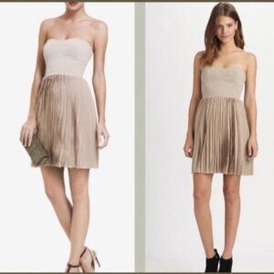 BCBGMaxAzria Angel Strapless Bustier Dress in Pumice